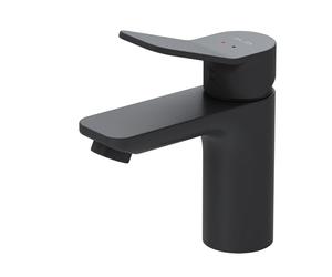 AM.PM X-Joy FXA02122 - Robinet Lavabo Salle de Bain Mitigeur Lavabo Monocommande Eco, Noir Mat, Anti-rayures, Facile à Nettoyer, Hauteur du Bec 79 mm
