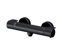 AM.PM X-Joy FXA40022 - Mitigeur Douche Thermostatique Noir Mat, Robinet Salle de Bain avec Réglage Température et Débit à 38 °C