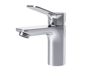 AM.PM X-Joy Mitigeur Lavabo Compact Chromé - Robinet de Salle de Bain pour Petit Lavabo avec Cartouche Céramique SoftMotion - Hauteur Bec 79mm