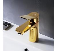 AM.PM X-Joy Robinet de Lavabo Or - Robinet Salle de Bain, Mitigeur de Salle de Bain, Robinet de Salle de Bain, Mitigeur Monocommande Salle de Bain