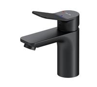 AM.PM X-Joy - Robinet Salle Bain, Mitigeur Lavabo couleur Noir, Robinet Lave-Main Monocommande à Bec Haut 149 mm