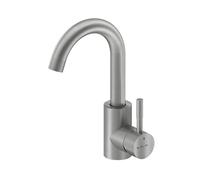 AM.PM X-Joy S Mitigeur de cuisine et pour lavabo, Robinet de Cuisine Chrome, Mitigeur de Cuisine en Acier Inoxydable avec bec pivotant et fonction EcoStart, 248mm