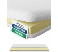 AM Qualitätsmatratzen | Basic Visco Topper | 90x200 cm| 6 cm d'épaisseur | Surmatelas viscoélastique 90 x 200 | Surmatelas en mousse à mémoire de forme 6 cm d'épaisseur | Germany | 90 x 200 cm