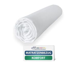 AM Qualitätsmatratzen - Housse de Matelas 110x200 Polyester - Protège Matelas avec Fermeture éclair - Amovible et Lavable - Housse Matelas 110 x 200 epaisseur 14 cm - Housse Matelas intégrale por lit