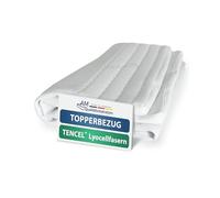 AM Qualitätsmatratzen - Housse de surmatelas 90x190 en Tencel Lyocell - Housse pour surmatelas avec Fermeture éclair - Amovible et Lavable - Housse surmatelas 90 x 190 Oeko tex - Housse Protection