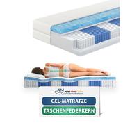 AM Qualitätsmatratzen - Matelas à Mousse en Gel Premium 140x200cm équilibré - 1000 Ressorts - Matelas à Ressorts ensachés á Mousse en Gel 140x200-6 cm revêtement à Mousse en Gel - 24cm Hauteur
