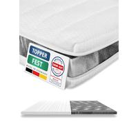 AM Qualitätsmatratzen - Surmatelas 110 x 200 cm Dur - Housse de surmatelas Amovible et Lavable - Surmatelas Ferme 110x200 Mousse 6 cm - Topper pour Un Bon Sommeil - 110/200