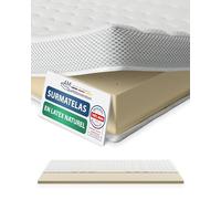 AM Qualitätsmatratzen - Surmatelas 130 x 200 cm Epais - Surmatelas Latex à Haute densité - Housse Respirante en Tencel Lyocell - sur Matelas en Latex 130x200 cm - Topper 130/200