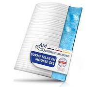 AM Qualitätsmatratzen - Surmatelas 160 x 200 en Mousse Gel - Surmatelas Souple et Adaptable - Housse Amovible et Lavable - sur Matelas memoire de Forme 160x200 6 cm - Haute qualité