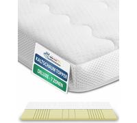AM Qualitätsmatratzen | Surmatelas en mousse froide 3D Deluxe 7 zones | 140x190 cm | 8 cm d'épaisseur | Surmatelas | 140/190 | Surmatelas en mousse froide | 7 zones