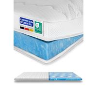 AM Qualitätsmatratzen - Surmatelas memoire de forme 105x190 6cm - Mousse de gel adaptable et respirante pour un sommeil reparateur - Housse de surmatelas moelleux - Surmatelas 105 x 190 haute de gamme