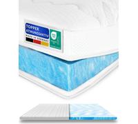 AM Qualitätsmatratzen | Surmatelas premium 140x190 cm avec housse en lyocell | 6 cm d'épaisseur | Surmatelas |140 x 190 | Surmatelas de qualité supérieure Germany