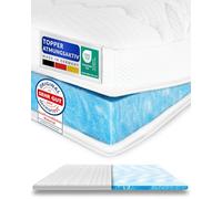 AM Qualitätsmatratzen - Surmatelas rafraîchissant 160 x 190 cm Contre la Transpiration - Fabriqué en Allemagne - Topper rafraîchissant 160x190 avec Housse en Lyocell et Fonction antidérapante 160/190