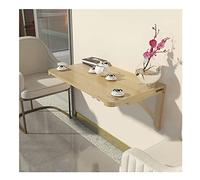 AM Table pliante en bois Établi mural Table à feuilles caduques pour balcon, chambre à coucher, salle à manger, bureau d'ordinateur, couleur bois (taille : 80 x 40 cm)