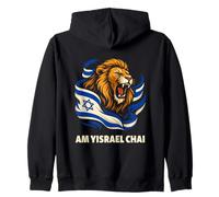 Am Yisrael Chai Lion of Juda Drapeau israélien Anglais Sweat à Capuche