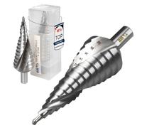 AM-Zerspanungstechnik Foret étagé HSS professionnel | Foret pour acier inoxydable, métal, bois, plastique | Foret à éplucher | Foret conique - Ø 4-30 mm