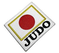 AM0244T 01 BR44 Écusson brodé drapeau du Japon judo thermocollant ou à coudre