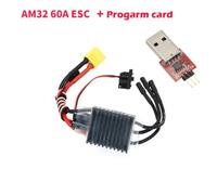 AM32 Brushless ESC 60A 80A 160A 200A avec BEC 6V 2A ou 5A Compatible avec 2-6S Lipo compatible avec les voitures et camions Crawler RC à l'échelle 1/10(60A with Card)