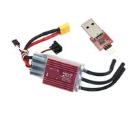 AM32 Brushless ESC 60A 80A 160A 200A avec BEC 6V 2A ou 5A Compatible avec 2-6S Lipo compatible avec les voitures et camions Crawler RC à l'échelle 1/10(150A with Card)