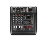 Vonyx AM5A - Table de Mixage 5 Canaux, Amplificateur Intégré, BT/MP3/USB/SD