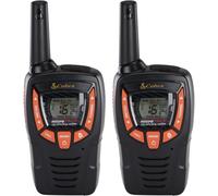 Am655 Talkies-Walkies Compacts (Pack De 2) \U2013 Portée De 8 Km, 16 Canaux Et 121 Codes De Confidentialité, Résistants Aux Intempéries, Talkies-Walkies Rechargeables, Noir