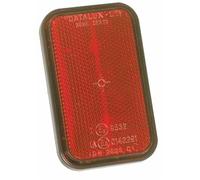 AMA Catadioptre rectangulaire 98x62 mm Rouge avec 2 vis et écrous M6 (Lot de 4)