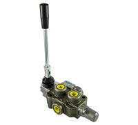 Distributeur hydraulique Ama Basic pour tracteurs 3/8" et à 1 levier : Distributeur hydraulique double effet avec rappel par ressort, Débit 40 L/min, Pression maximale 180 bar