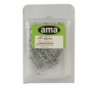 AMA Goupille bêta 1.8mm x 35mm Argenté Acier Beta Pin 30 Pièces