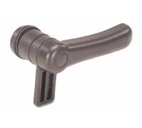 Ama Poignée droite pour fenêtre tracteur 130 mm - Plastique robuste, rotation avec goupille diamètre 38 mm, saillie 58 mm, fabriqué en Italie