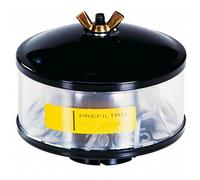 Ama Préfiltre moyen Ø48 mm pour l'agriculture - Protège le moteur de la poussière et des débris, améliore la longévité du filtre principal, design robuste et partie transparente, fabriqué en Italie