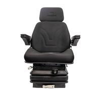 Ama Seat Top complet avec suspension pneumatique: Siège agricole en tissu noir, Avec accoudoirs, Made in Italy