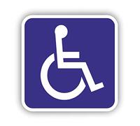 AMA SHOP Autocollant dégoûté handicapés invalides pour intérieur en verre de voiture de camping-car