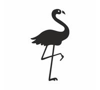 AMA SHOP Autocollant Flamant rose pré-espacé Noir | Autocollant pour casque moto camping-car bateau voiture tuning