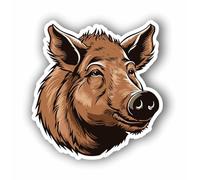 AMA SHOP Autocollant motif tête sanglier mod.10 |Passion Chasse|Autocollant pour casque, moto, camping-car, bateau | autoTuning |