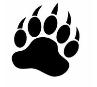 AMA SHOP Autocollant pré-patié patte d'ours |Couleur noire|Convient pour casque de voiture de moto|