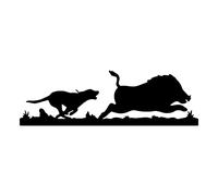 AMA SHOP Autocollant préréglé sanglier chasse couleur noire |Autocollant pour casque, moto, camping-car, bateau | autoTuning |