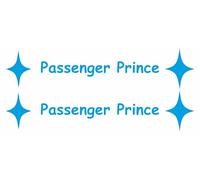 AMA SHOP Lot de 2 autocollants pré-espacés Passenger Prince 2 pièces | Amusant | Convient pour casque de voiture moto|Chambre enfants |Decalcomanie|Passion moto