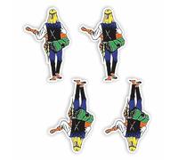 AMA SHOP Lot de 4 autocollants vagabond avec cheveux blonds mod.1 | Autocollant pour casque, moto, camping-car, bateau | autoTuning