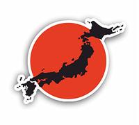 AMA SHOP Sticker motif drapeau Japon Japon Nippon Flag Sticker| Autocollants de voiture | Autocollant pour casque, moto, camping-car | autocollant en PVC pour autocollant mural, mural