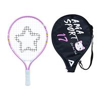 AMA SPORT - AT-BP17 - Raquette de Tennis Enfant - 17 Pouces - Rose - Aluminium - Légère et Durable - Raquette Apprentissage Débutant - Idéale pour Enfants de 2 à 3 Ans - Sac de Transport
