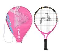 AMA SPORT - AT-F17 - Raquette de Tennis Enfant Graffiti Rose 17 Pouces - Raquette pour Débutants - Matériel de Tennis Juniors Apprentissage 2-3 Ans - Sac de Transport