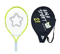 AMA SPORT - AT-L21 - Raquette de Tennis Enfant - 21 Pouces - Jaune - Aluminium - Légère et Durable - Raquette Apprentissage Débutant - Idéale pour Enfants de 4 à 6 Ans - Sac de Transport