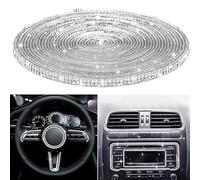 Amabro Bling Garniture de Voiture Autocollante - Bandes de Décoration en Strass pour Tableau de Bord - Garniture de Moulure en Ligne pour Décoration Intérieure et Extérieure de Voiture - Accessoires
