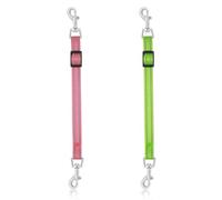 Amabro Lot de 2 Clips Réfléchissants pour Collier de Sécurité pour Chien,Collier Réglable Nylon pour Animal Domestique, Double Extrémité Fermoir Secours Rotatif À 360 Degrés Connecteur Harnais pour