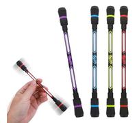 Amabro Lot de 4 stylos rotatifs avec bille lestée et revêtement antidérapant pour divertissement étudiant, encre noire de 0,5 mm
