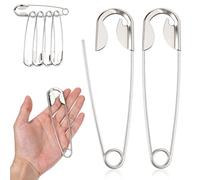Amabro Lot de 5 grandes épingles à nourriture, 14 cm, grande épingle de sécurité extra large pour tissu avec panneaux perforés, linge, porte-clés, couverture, articles de loisirs créatifs et de
