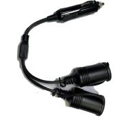 Amacam Chargeur de voiture 12 V/24 V double allume-cigare répartiteur robuste 30 cm adaptateur d'alimentation 10 A fusible 120 W pour camionnette, camion, camping-car