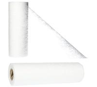 AmaCasa Chemin de Table Non tissé Courroie de Table Ruban de Table Non tissé Mariage Communion 15cm/20m (Blanc, 15cm)
