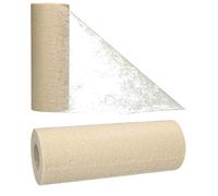 AmaCasa Chemin de Table Non tissé Courroie de Table Ruban de Table Non tissé Mariage Communion 15cm/20m (Beige, 15cm)