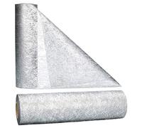 AmaCasa Chemin de Table Non tissé Courroie de Table Ruban de Table Non tissé Mariage Communion 30cm/25m (Argenté, 30cm)